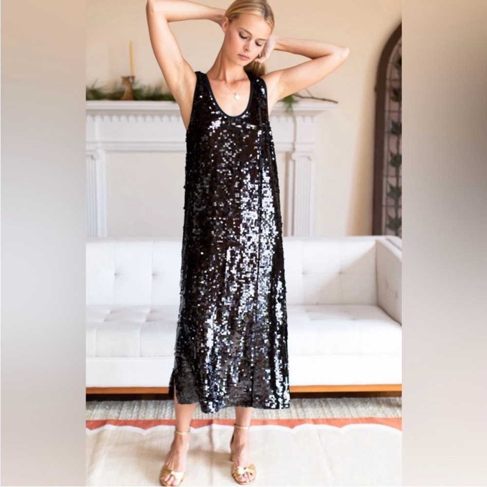 Emerson Fry Edie Sequin Midi Dress